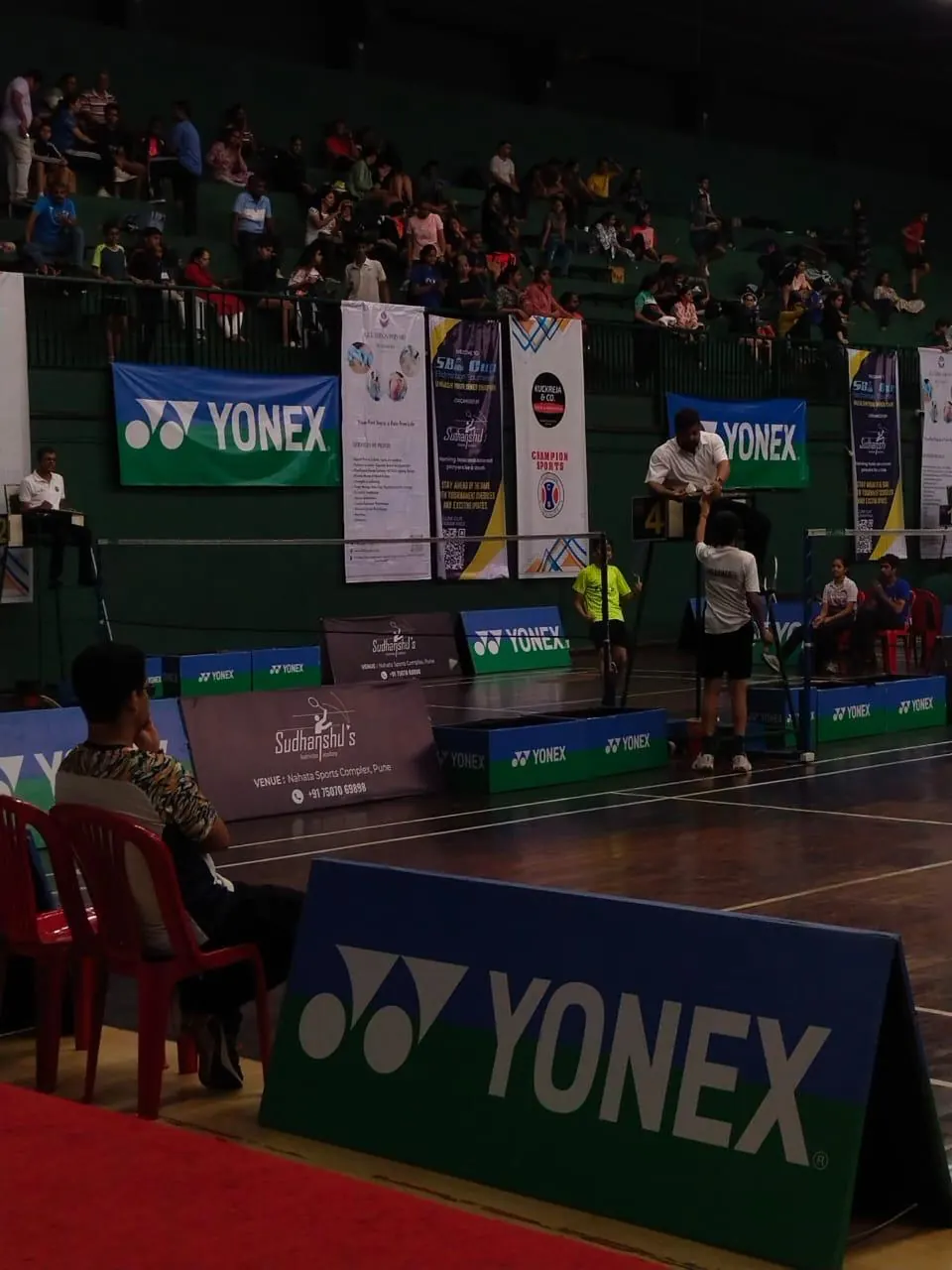 Sports physiotherapy support at a Yonex badminton tournament